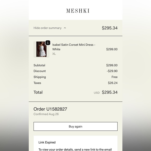 Meshki Isabel Satin Corset Dress in White - Picture 2 of 4